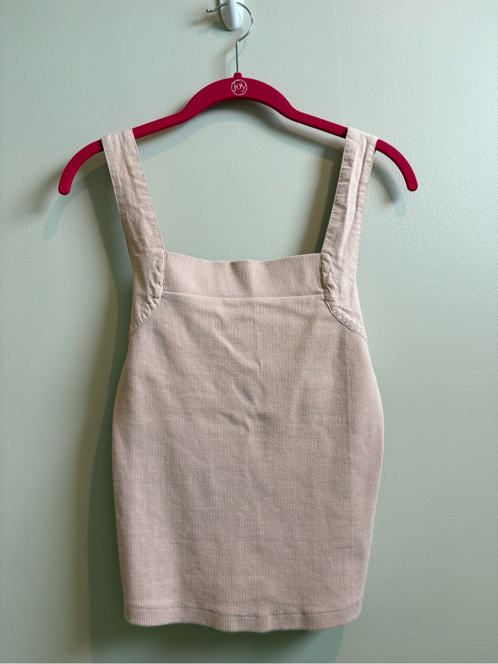 Anthropologie Maeve Square-Neck Ribbed Tank Top in Light Pink - Picture 2 of 5